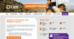 Desktop Screenshot of careemergencytoolkit.org